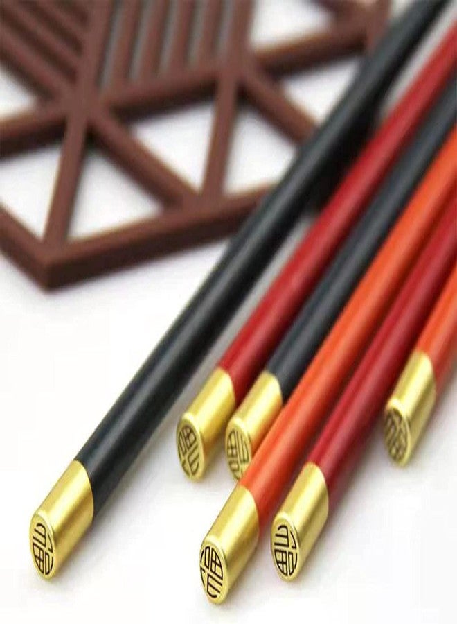 Iktu Fiberglass Chopsticks 5 Pairs , Non Slip Reusable Chop Sticks for Food, Japanese Chinese Korean Kids Chopsticks, Easy to Use, Dishwasher Safe, 25 cm (Mix-Color) - Image 2